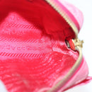 PRADA Pouch Nylon Pink Gold Auth bs19124-17