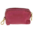 PRADA Pouch Nylon Pink Gold Auth bs19124-3