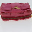 PRADA Pouch Nylon Pink Gold Auth bs19124-6