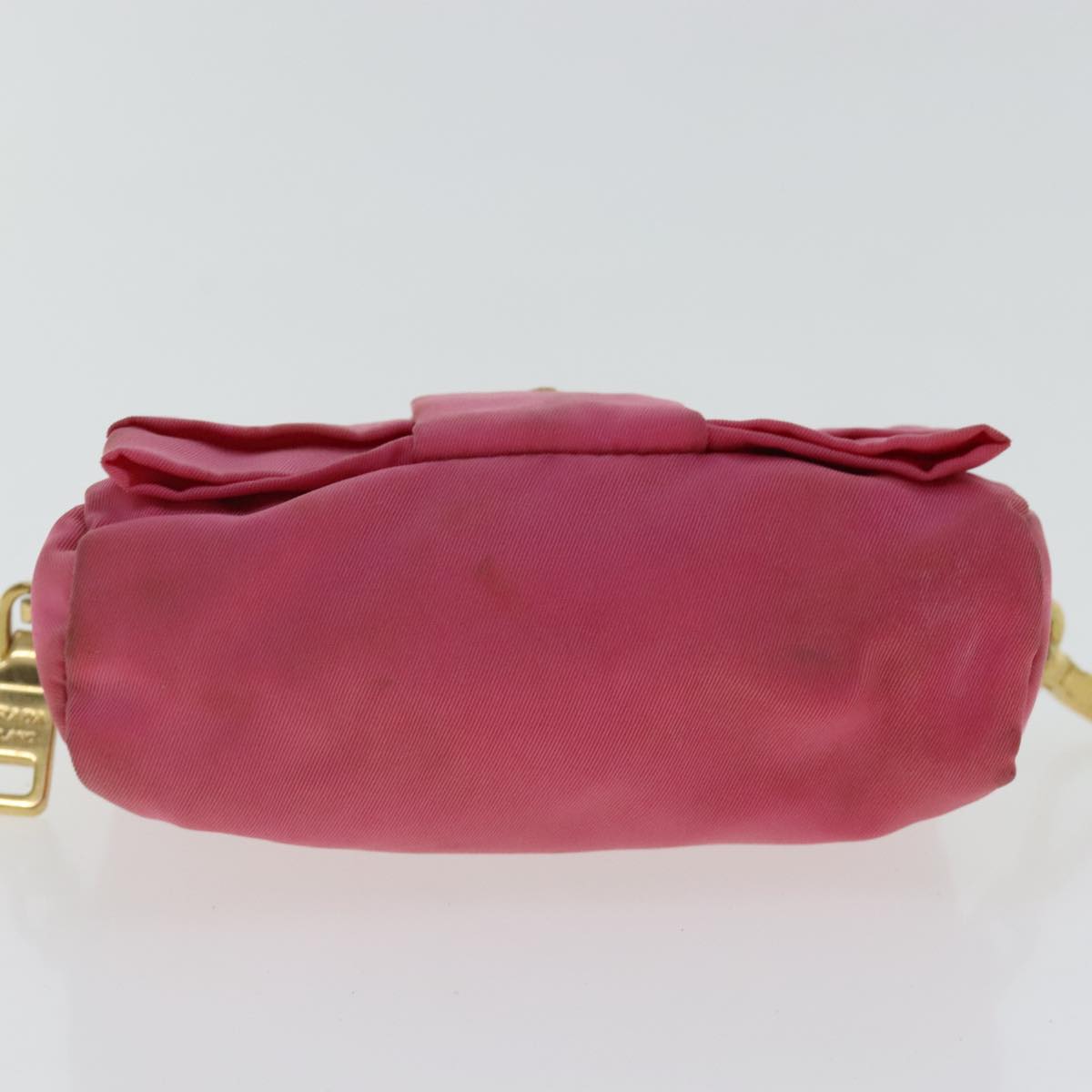 PRADA Pouch Nylon Pink Gold Auth bs19124