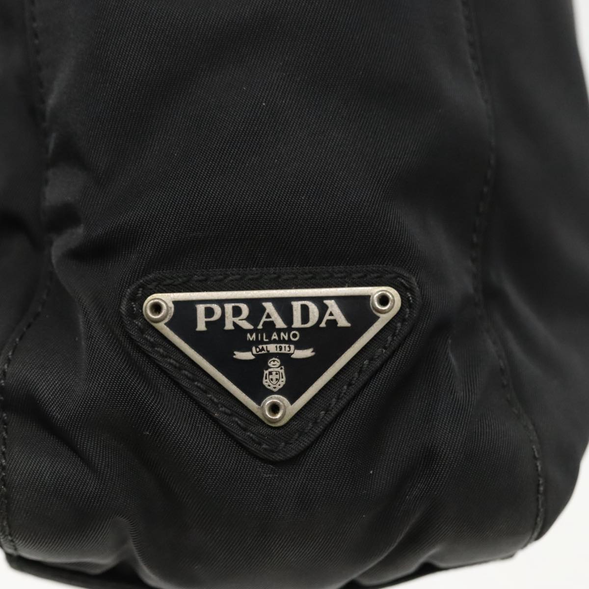 PRADA Tote Bag Nylon Black Auth bs19132