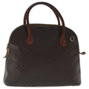 CELINE Macadam Canvas Hand Bag PVC Leather Gold Brown Auth bs19145-1
