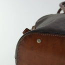 CELINE Macadam Canvas Hand Bag PVC Leather Gold Brown Auth bs19145-15