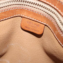 CELINE Macadam Canvas Hand Bag PVC Leather Gold Brown Auth bs19145-19