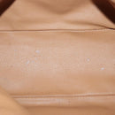 CELINE Macadam Canvas Hand Bag PVC Leather Gold Brown Auth bs19145-10
