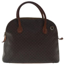 CELINE Macadam Canvas Hand Bag PVC Leather Gold Brown Auth bs19145-13