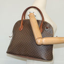 CELINE Macadam Canvas Hand Bag PVC Leather Gold Brown Auth bs19145-22