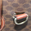 CELINE Macadam Canvas Hand Bag PVC Leather Gold Brown Auth bs19145-3