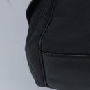 LOEWE Anagram Shoulder Bag Leather Black Silver Auth bs19153-16