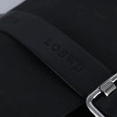 LOEWE Anagram Shoulder Bag Leather Black Silver Auth bs19153-10