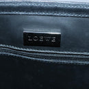 LOEWE Anagram Shoulder Bag Leather Black Silver Auth bs19153-19