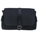 LOEWE Anagram Shoulder Bag Leather Black Silver Auth bs19153-13
