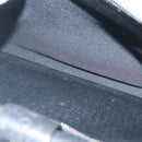 LOEWE Anagram Shoulder Bag Leather Black Silver Auth bs19153-12