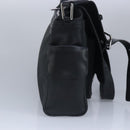 LOEWE Anagram Shoulder Bag Leather Black Silver Auth bs19153-3