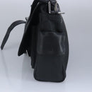 LOEWE Anagram Shoulder Bag Leather Black Silver Auth bs19153-4