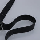 LOEWE Anagram Shoulder Bag Leather Black Silver Auth bs19153-8