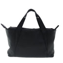 CHANEL V stitch Hand Bag Leather Black Silver CC Auth bs19168-2