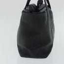 CHANEL V stitch Hand Bag Leather Black Silver CC Auth bs19168-3