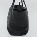 CHANEL V stitch Hand Bag Leather Black Silver CC Auth bs19168-4