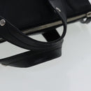 CHANEL V stitch Hand Bag Leather Black Silver CC Auth bs19168-7