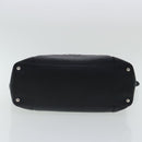 CHANEL V stitch Hand Bag Leather Black Silver CC Auth bs19168-5