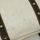 LOUIS VUITTON Antigua Cabas GM Tote Bag White Dark Brown M40033 LV Auth bs19171-9