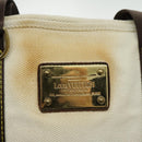 LOUIS VUITTON Antigua Cabas GM Tote Bag White Dark Brown M40033 LV Auth bs19171-18