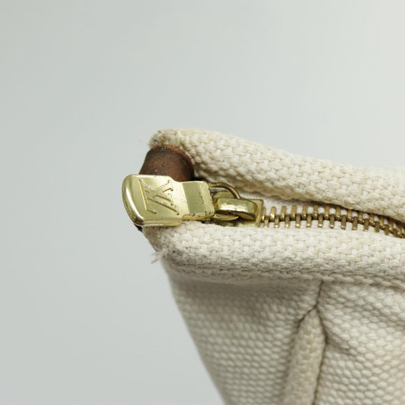 LOUIS VUITTON Antigua Cabas GM Tote Bag White Dark Brown M40033 LV Auth bs19171