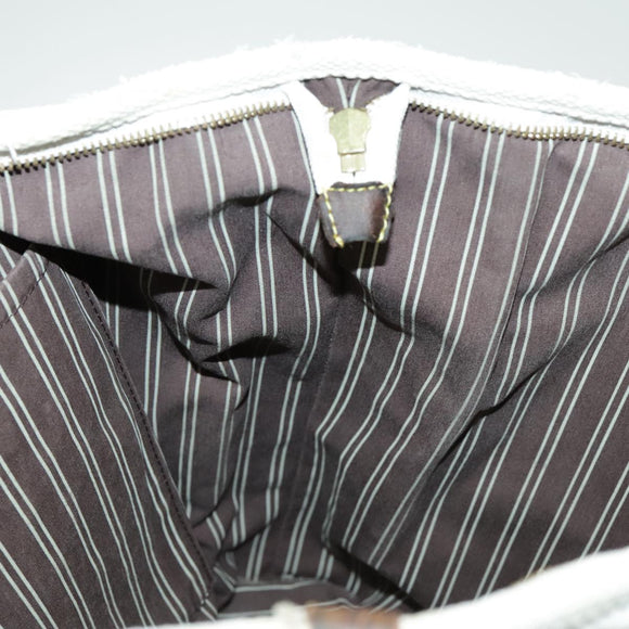 LOUIS VUITTON Antigua Cabas GM Tote Bag White Dark Brown M40033 LV Auth bs19171