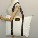 LOUIS VUITTON Antigua Cabas GM Tote Bag White Dark Brown M40033 LV Auth bs19171-22