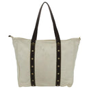 LOUIS VUITTON Antigua Cabas GM Tote Bag White Dark Brown M40033 LV Auth bs19171-2