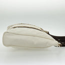 LOUIS VUITTON Antigua Cabas GM Tote Bag White Dark Brown M40033 LV Auth bs19171-4