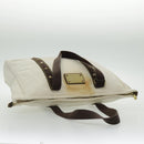 LOUIS VUITTON Antigua Cabas GM Tote Bag White Dark Brown M40033 LV Auth bs19171-6