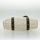 LOUIS VUITTON Antigua Cabas GM Tote Bag White Dark Brown M40033 LV Auth bs19171-5