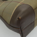 Burberrys Nova Check Hand Bag Canvas Leather Brown Gold Auth bs19193-9