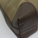 Burberrys Nova Check Hand Bag Canvas Leather Brown Gold Auth bs19193-15