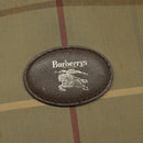Burberrys Nova Check Hand Bag Canvas Leather Brown Gold Auth bs19193-17