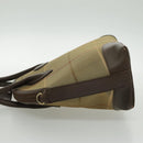 Burberrys Nova Check Hand Bag Canvas Leather Brown Gold Auth bs19193-3