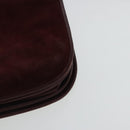CARTIER Shoulder Bag Suede Red Gold Auth bs19206-16
