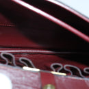 CARTIER Shoulder Bag Suede Red Gold Auth bs19206-12