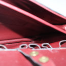 CARTIER Shoulder Bag Suede Red Gold Auth bs19206-18