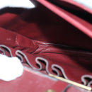 CARTIER Shoulder Bag Suede Red Gold Auth bs19206-19