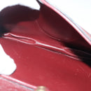 CARTIER Shoulder Bag Suede Red Gold Auth bs19206-20