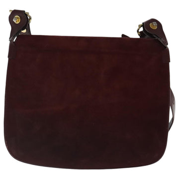 CARTIER Shoulder Bag Suede Red Gold Auth bs19206 - 0