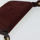 CARTIER Shoulder Bag Suede Red Gold Auth bs19206-6
