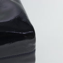 BVLGARI Hand Bag Enamel Navy Silver Auth bs19214-16