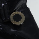 BVLGARI Hand Bag Enamel Navy Silver Auth bs19214-10