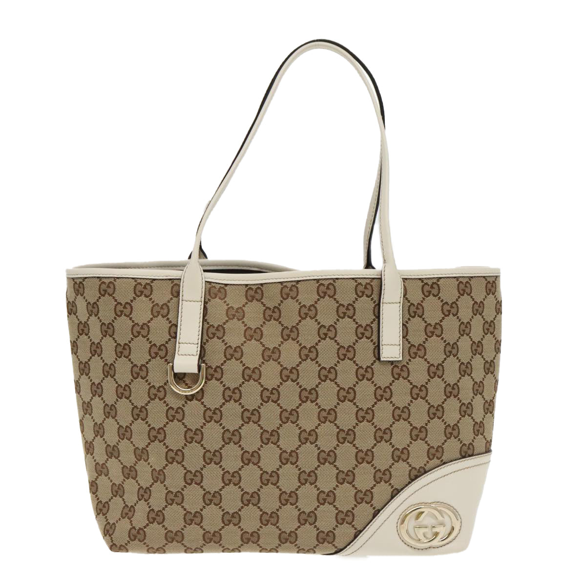 GUCCI GG Canvas Tote Bag Beige Gold 169946 Auth bs19215 - 0