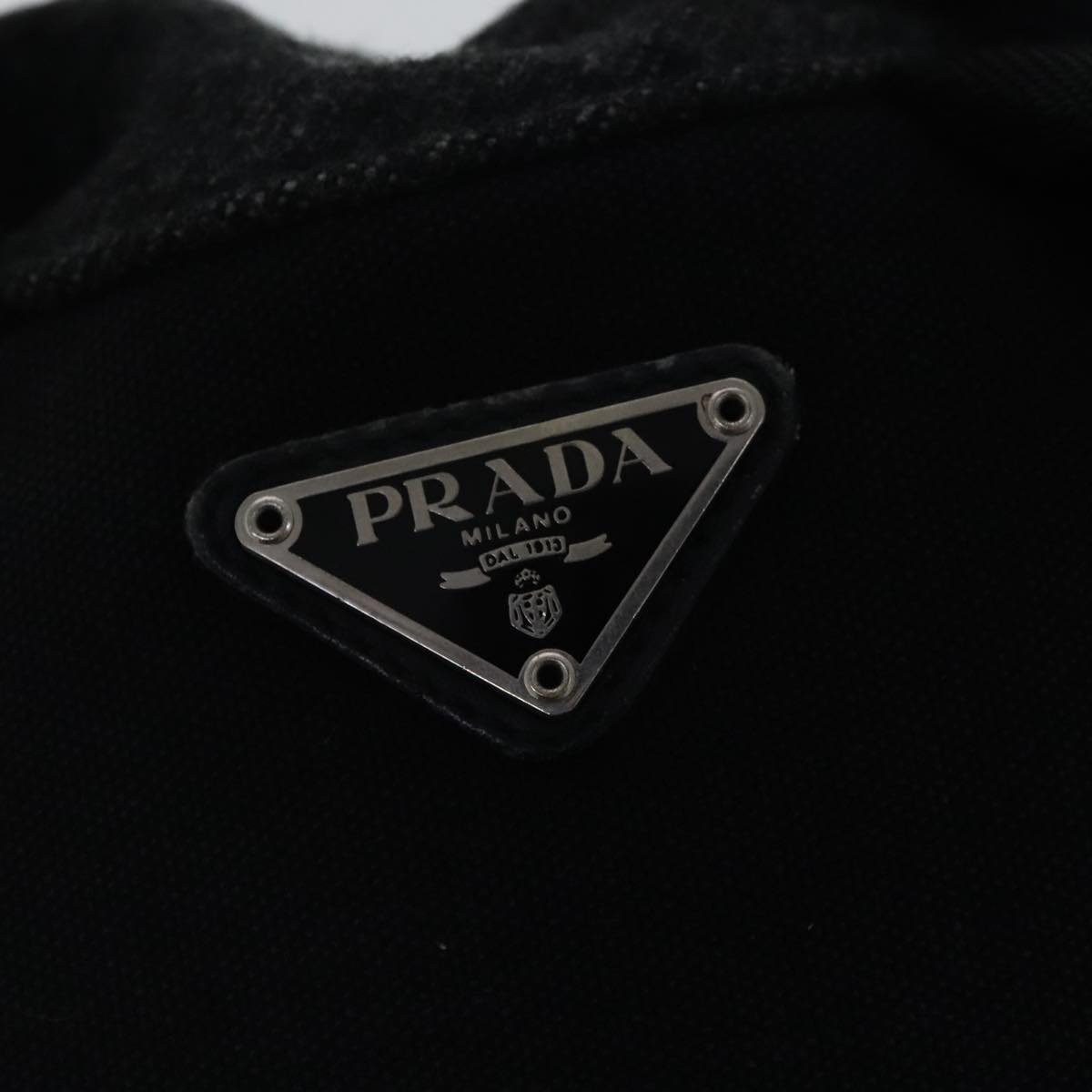 PRADA Backpack Wool Gray Silver Auth bs19226