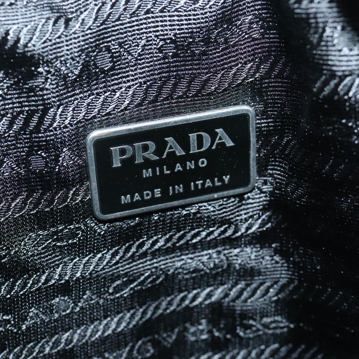 PRADA Backpack Wool Gray Silver Auth bs19226